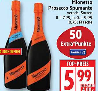 Mionetto Prosecco Spumante 0,75l – Vielfalt genießen