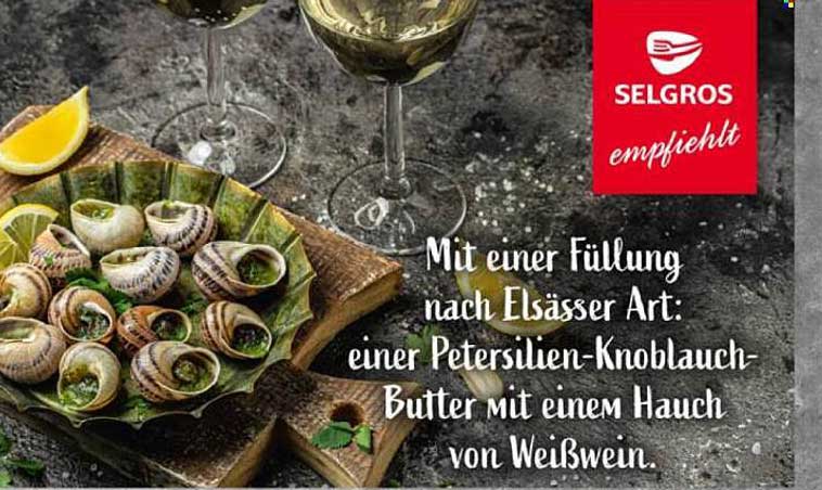 Mit einer Füllung nach Elsässer Art: einer Petersilien-Knoblauch-Butter mit einem Hauch von Weißwein.