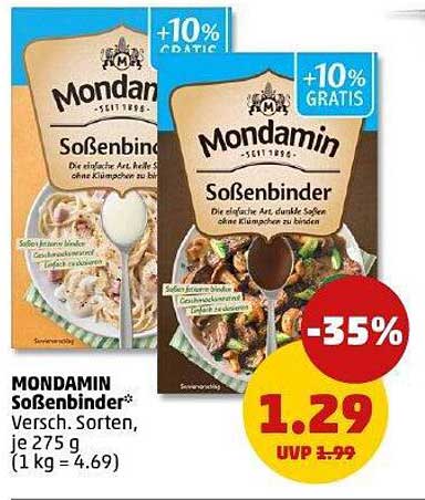 MONDAMIN Soßenbinder - Verschiedene Sorten, je 275 g