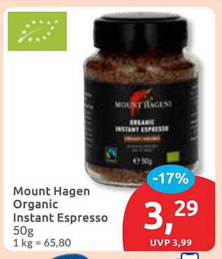 Mount Hagen Organic Instant Espresso 50g