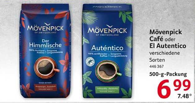 Mövenpick Café oder El Autentico – 500-g-Packung