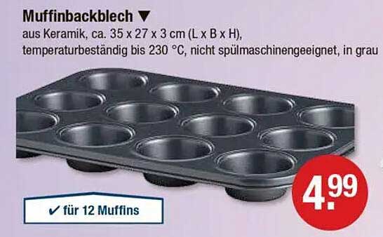 Muffinbackblech aus Keramik für 12 Muffins