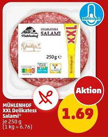 Mühlenhof XXL Delikatesse Salami 250 g - Aktion!