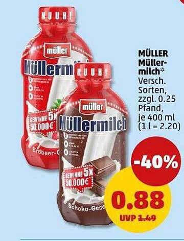 MÜLLER Müller-milch* Versch. Sorten 400 ml - Jetzt zum Sparpreis