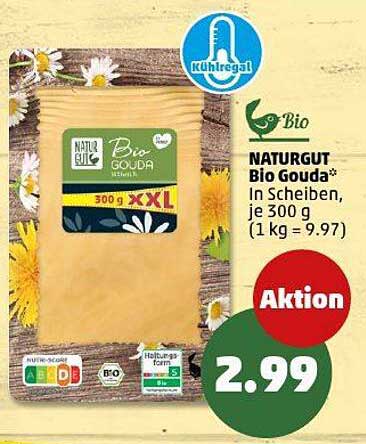 NATURGUT Bio Gouda in Scheiben, 300 g