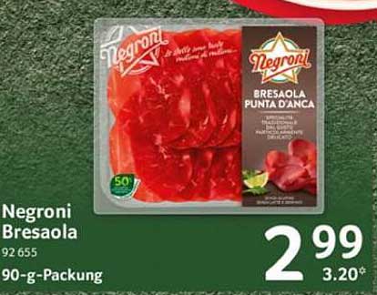Negroni Bresaola Punta d’Anca – 90-g-Packung