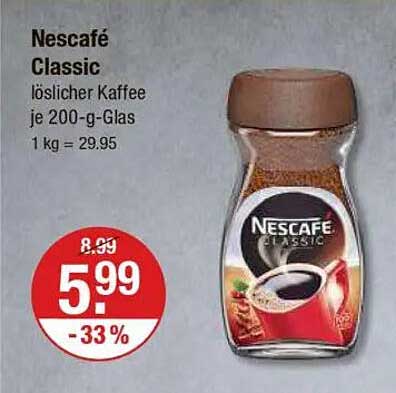 Nescafé Classic - löslicher Kaffee je 200-g-Glas