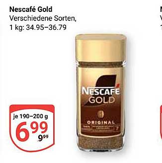 Nescafé Gold - Verschiedene Sorten, 190–200 g