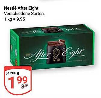 Nestlé After Eight – verschiedene Sorten