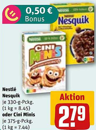 Nestlé Nesquik und Cini Minis - Große Aktion!