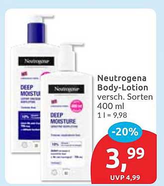 Neutrogena Body-Lotion verschiedene Sorten 400 ml