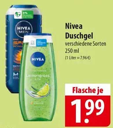 Nivea Duschgel verschiedene Sorten 250 ml