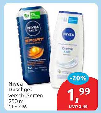 Nivea Duschgel verschiedene Sorten 250 ml