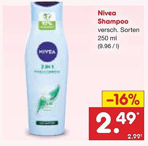 Nivea Shampoo 250 ml, verschiedene Sorten