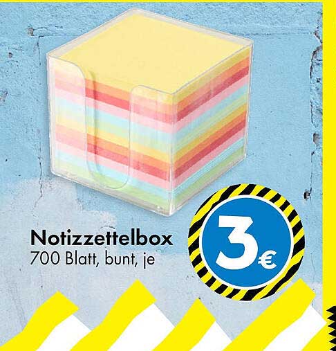 Notizzettelbox 700 Blatt, bunt, je