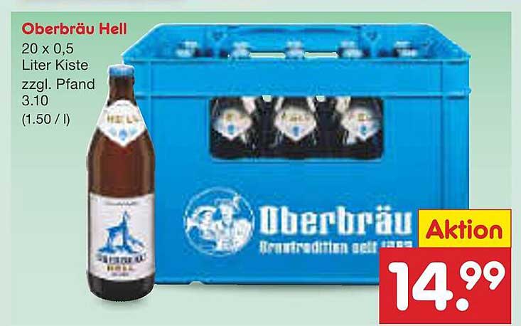 Oberbräu Hell 20 x 0,5 Liter Kiste