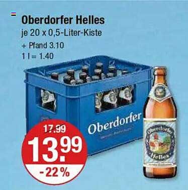 Oberdorfer Helles 20 x 0,5-Liter-Kiste + Pfand 3,10