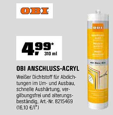 OBI ANSCHLUSS-ACRYL