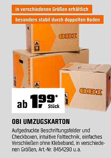 OBI Umzugskarton