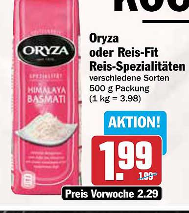 Oryza oder Reis-Fit Reis-Spezialitäten 500 g
