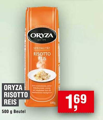 ORYZA Risotto Reis 500 g Beutel