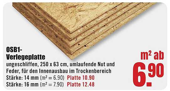 OSB1-Verlegeplatte ungeschliffen, 250 x 63 cm – Ideal für Ihren Innenausbau!