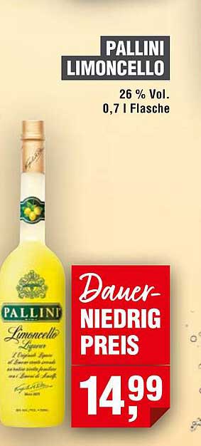 Pallini Limoncello 0,7 l - Dauer-Niedrig Preis
