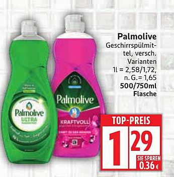 Palmolive Geschirrspülmittel, verschiedene Varianten 500/750ml Flasche