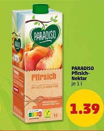 PARADISO Pfirsich-Nektar je 1 l