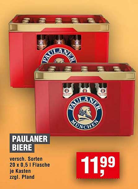 PAULANER BIERE - 20 x 0,5 l Flaschen je Kasten