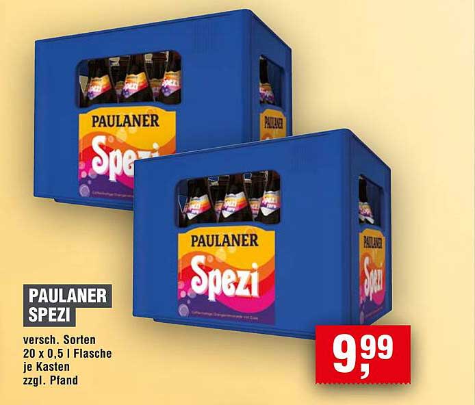 PAULANER SPEZI, 20 x 0,5 l Flasche je Kasten