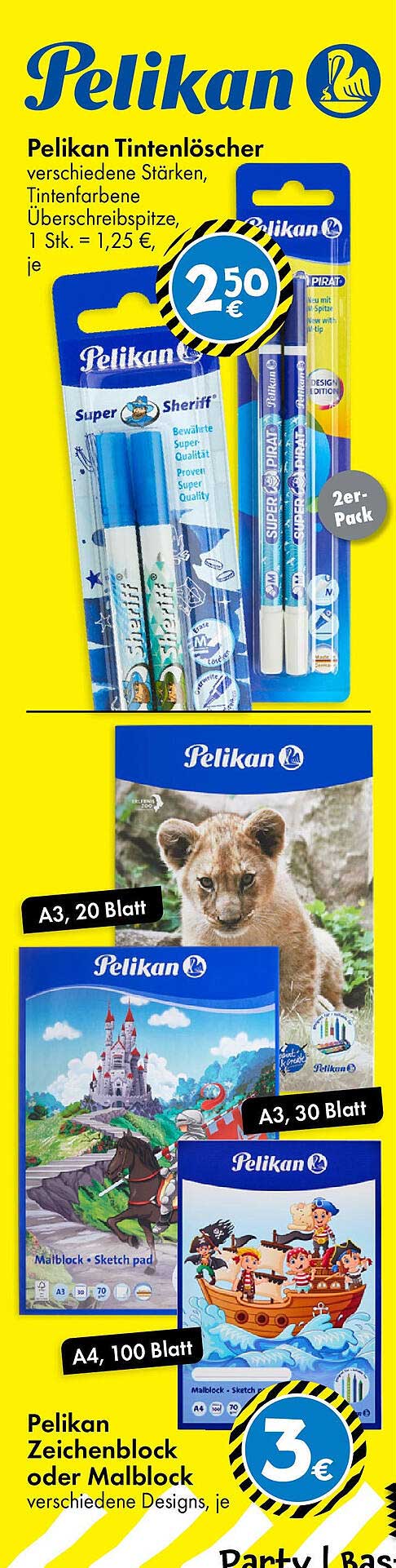 Pelikan Tintenlöscher und Zeichnen Malblock
