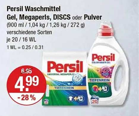 Persil Waschmittel: Gel, Megaperls, DISCS oder Pulver - verschiedene Sorten