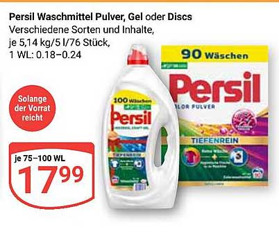 Persil Waschmittel Pulver, Gel oder Discs