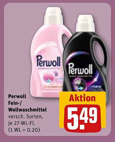 Perwoll Fein-/Wollwaschmittel verschiedene Sorten, je 27-WL-Fl.