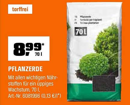 PFLANZERDE 70 l - torffrei