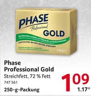 Phase Professional Gold Streichfett, 72 % Fett, 250-g-Packung