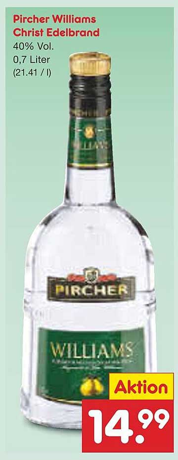 Pircher Williams Christ Edelbrand 0,7 Liter