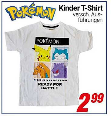 Pokémon Kinder T-Shirt - Verschiedene Ausführungen