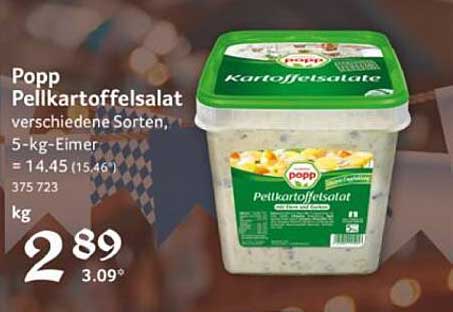 Popp Pellkartoffelsalat - verschiedene Sorten, 5-kg-Eimer