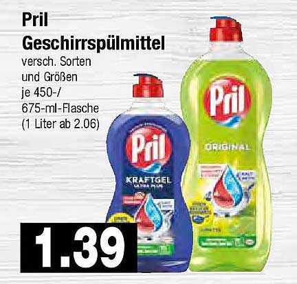 Pril Geschirrspülmittel – verschiedene Sorten und Größen