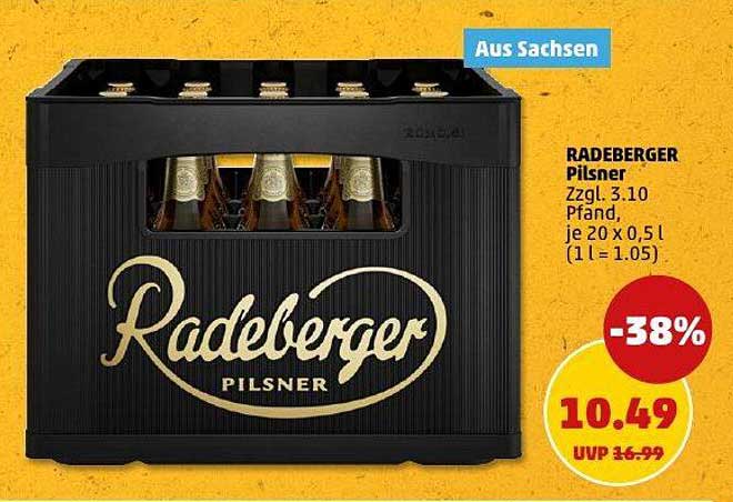 RADEBERGER Pilsner Kasten 20 x 0,5 l