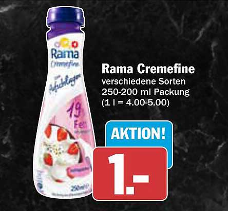 Rama Cremefine verschiedene Sorten 250-200 ml Packung