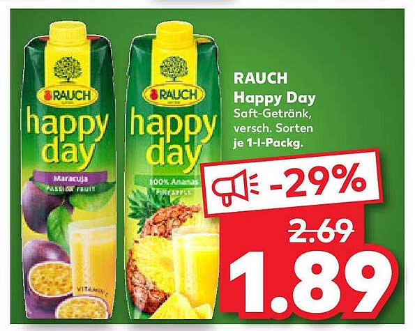 RAUCH Happy Day Saft-Getränk, 1-l-Pack, verschiedene Sorten