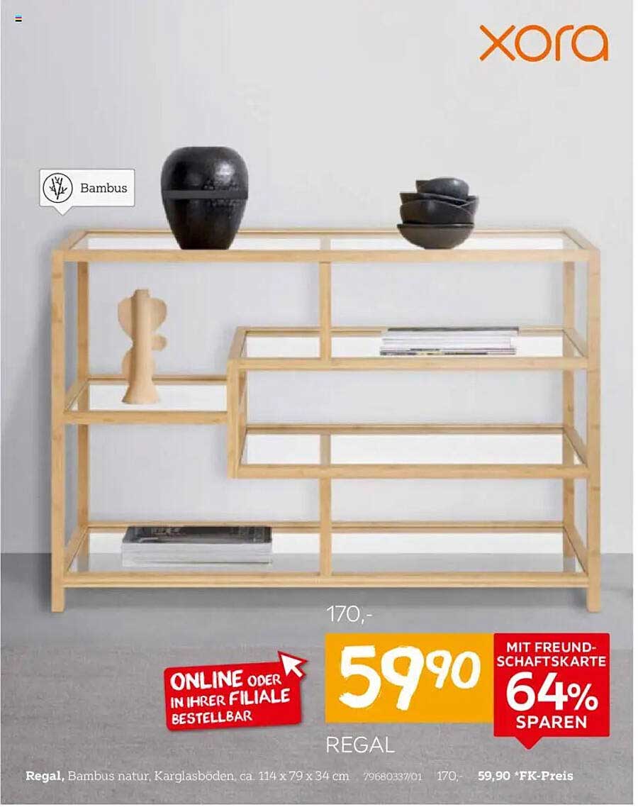 Regal aus Bambus natur von XORA - jetzt im Angebot!