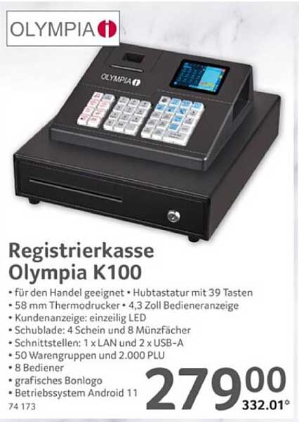 Registrierkasse Olympia K100