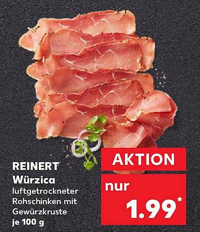 REINERT Würzica luftgetrockneter Rohschinken mit Gewürzkruste je 100 g