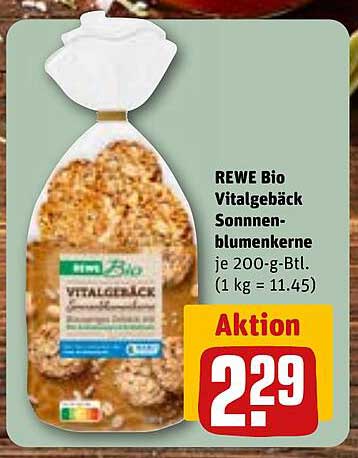 REWE Bio Vitalgebäck Sonnenblumenkerne 200-g-Btl.