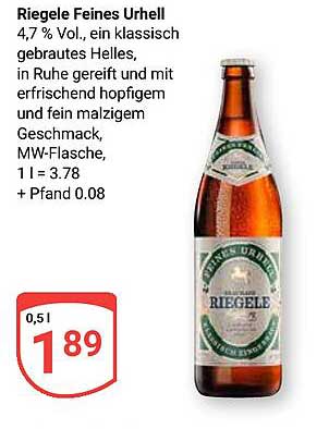Riegele Feines Urhell 0,5 l