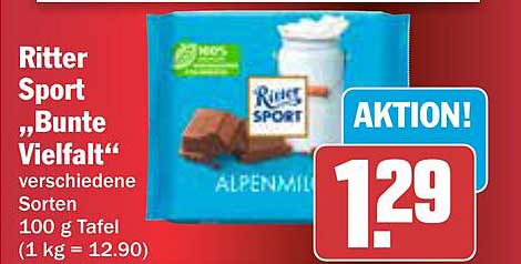 Ritter Sport "Bunte Vielfalt" 100 g Tafel